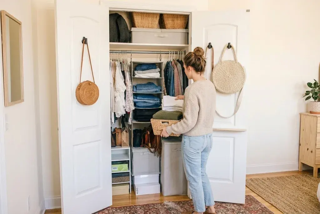 19 Renter-Friendly Closet Organization Ideas That Instantly Create More Storage (No Drilling Required)